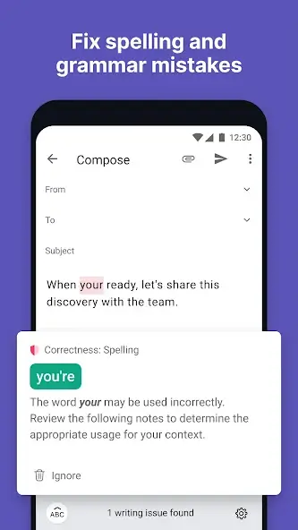 Grammarly APK MOD unlimited corrections 